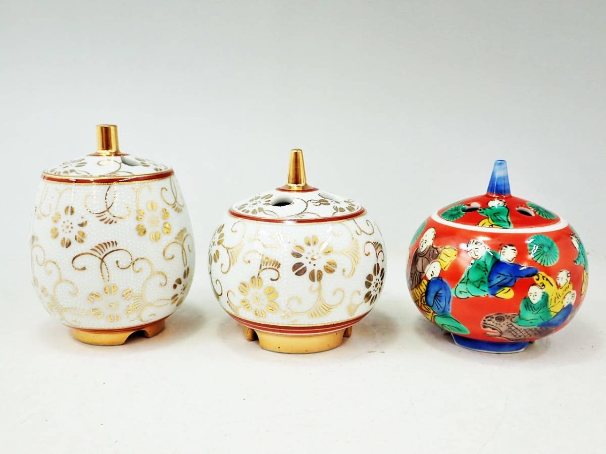  九谷焼 白粒 木米 香炉 3種3点 まとめて /茶道具 香道具 置物 AZ040510-5(香炉、香合)｜売買されたオークション情報、yahooの商品情報をアーカイブ公開 - オークファン 九谷