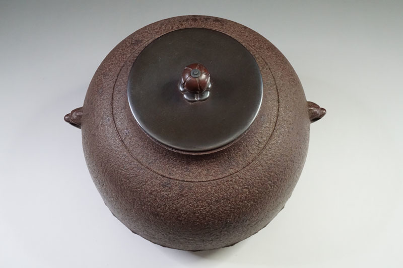 E811◇釜師【佐藤浄清】造 真形釜 共箱付 重量3kg 茶道具 炉道具(釜