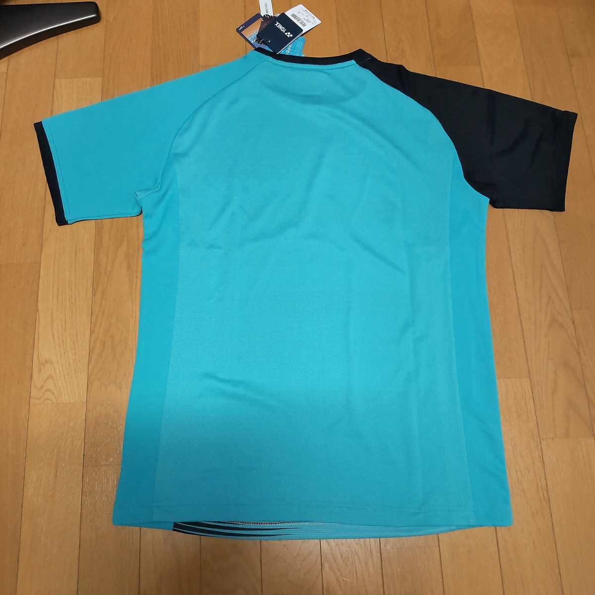新品未使用品 ヨネックスYONEX ゲームシャツ10394 ターコイズ O テニス