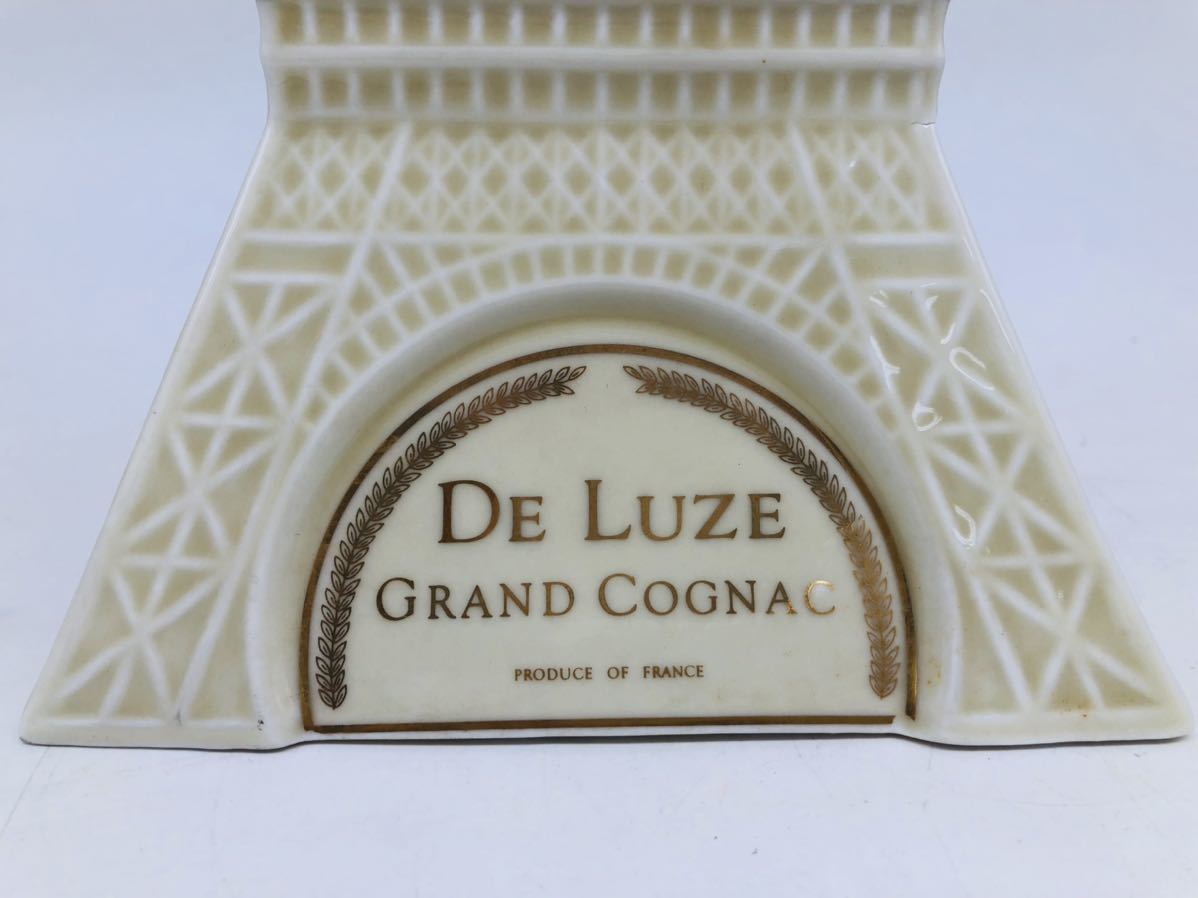 未開栓】DE LUZE GRAND COGNAC ドリューズ エッフェル塔 陶器 ホワイト