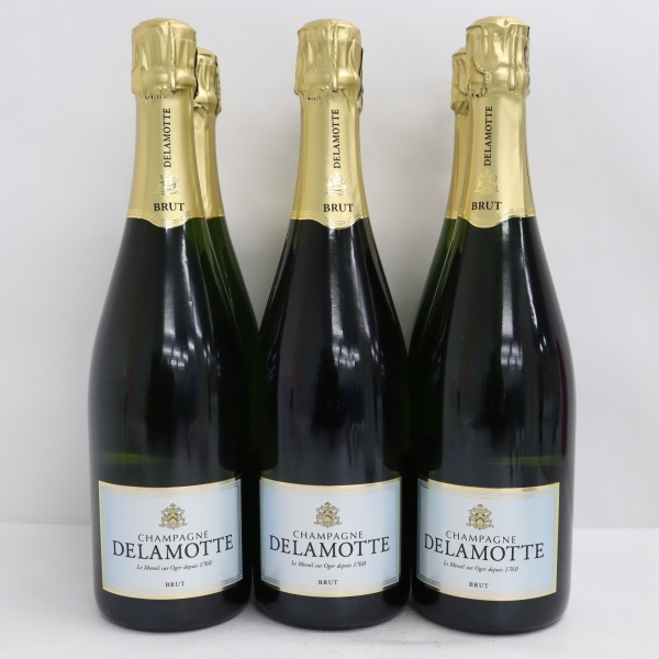 飲料・酒 DELAMOTTE シャンパン ブリュット フルとハーフの 超お得な4
