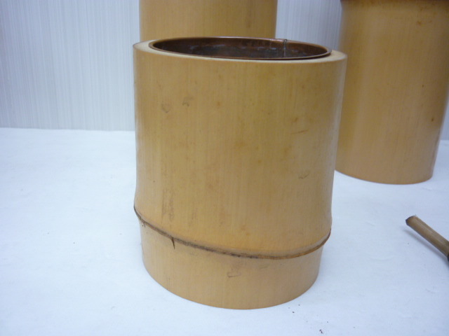 華道 茶道 いけばな 花器 短三管筒 竹器 真竹 嵯峨御流 竹製 花入れ