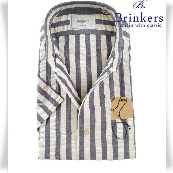 人気定番，お買い得 1円 定価1万 Brinkers ブリンカーズ 麻リネン&times;コットン綿 半袖ボタンダウンシャツ LL ストライプ 正規店本物 1651(XLサイズ以上)｜売買されたオークション情報、yahooの商品情報をアーカイブ 半袖シャツ一般