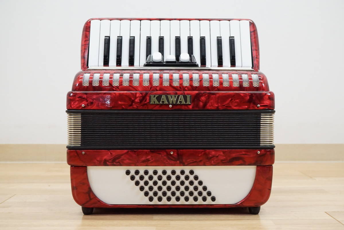前ダ:【KAWAI/河合楽器】HARMONA ドイツ製 アコーディオン26鍵 MADE IN 