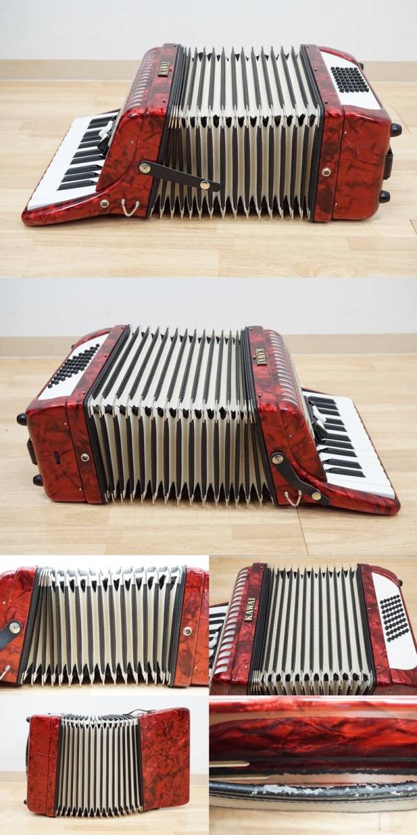 前ダ:【KAWAI/河合楽器】HARMONA ドイツ製 アコーディオン26鍵 MADE IN 