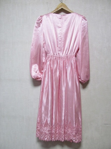 Genet Vivien ジュネビビアン 光沢 花柄 刺繍レース ドレス ワンピース