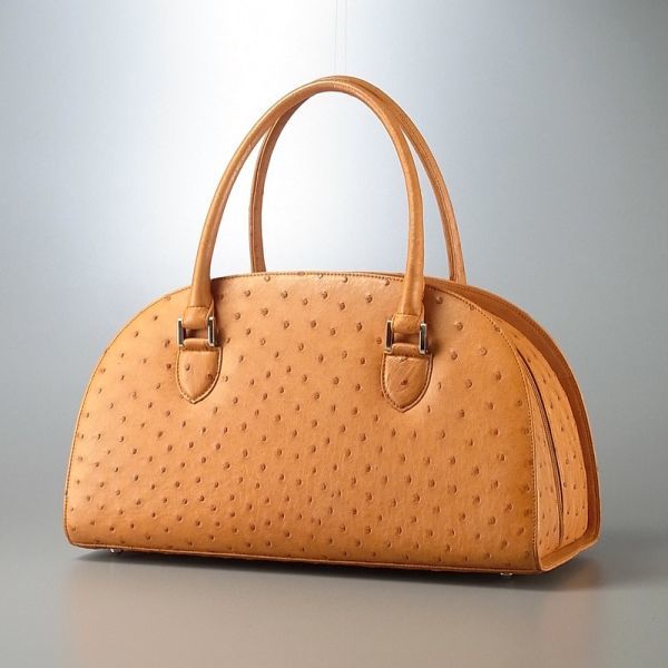 MD8296*《高級皮革》フルポイント*オーストリッチレザー ハンドバッグ  