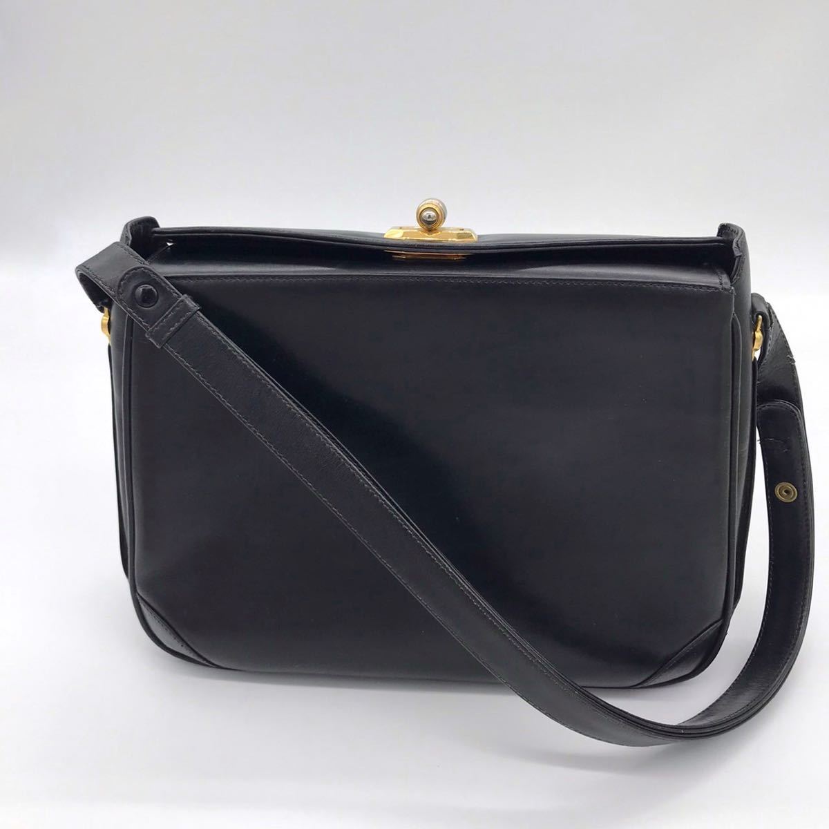 GUCCI 【極美品】 ハンドバッグ ターンロック ゴールド ブラック 
