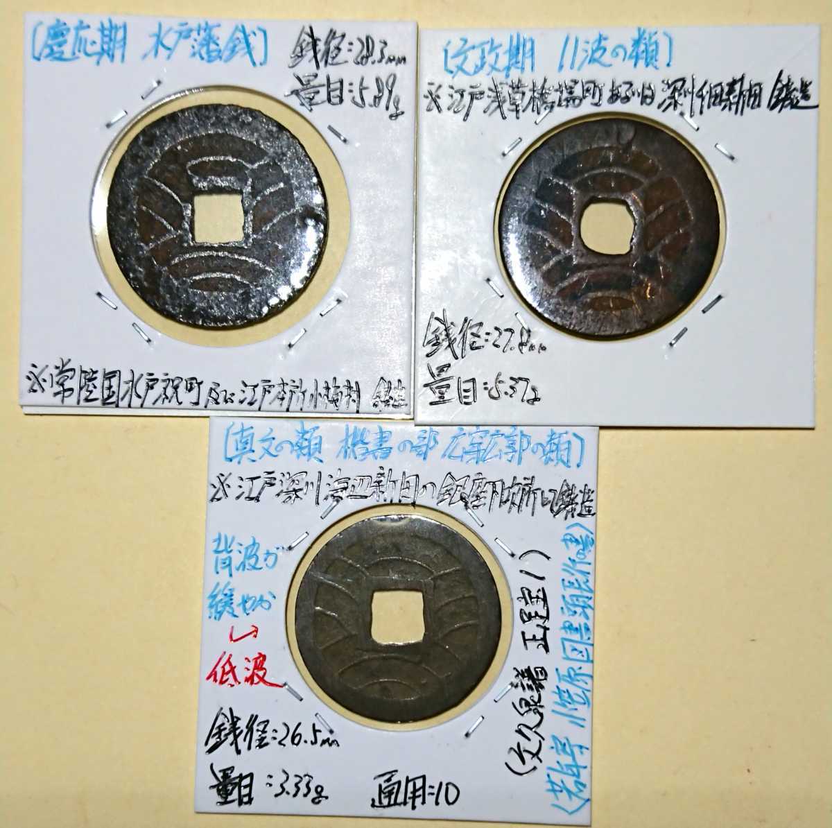 古銭・寛永通宝・文久永宝【四文銭ばかり 各種12枚セット】No.099