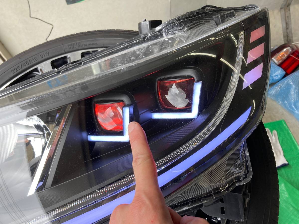 オデッセイ RC ルビーアイ アクリル加工 ヘッドライト LED 