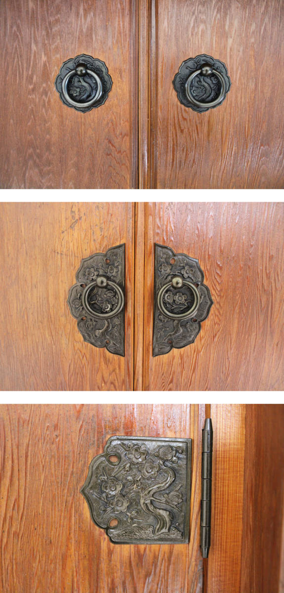 □世界遺産 鹿児島県 認定「屋久杉 飾り棚」茶箪笥 水屋 茶棚 茶道具