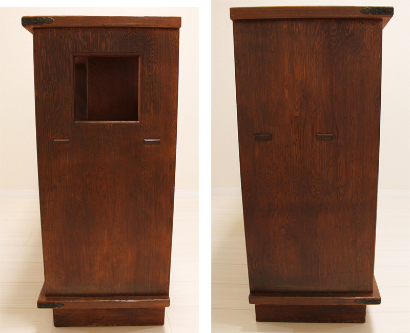 □世界遺産 鹿児島県 認定「屋久杉 飾り棚」茶箪笥 水屋 茶棚 茶道具