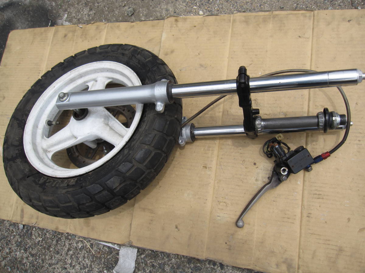 NSR50 フロント回り　フロントフォーク　タイヤ一式　ブレーキ　ステム nsr50フロントフォーク後期 フロントホイール ステム 三又 一式