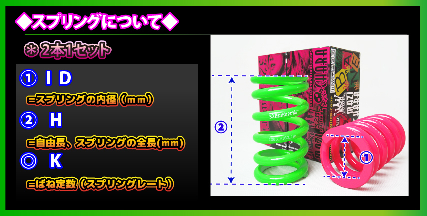 送料無料 326POWER チャラバネ 直巻き スプリング ID63（62-63兼用 