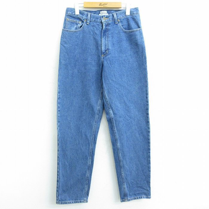 古着 エルエルビーン LLBEAN ジーンズ レディース テーパード コットン 紺 ネイビー デニム 22apr08 中古 ボトムス ジーパン Gパン ロング