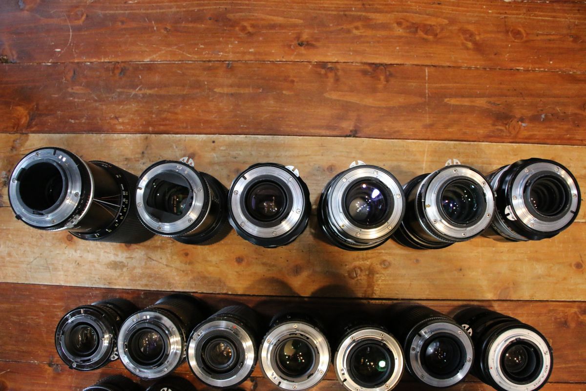 MFカメラ5台ジャンクセット ニコン Nikon MFレンズ ジャンクまとめ 20個 たくさん まとめ セット