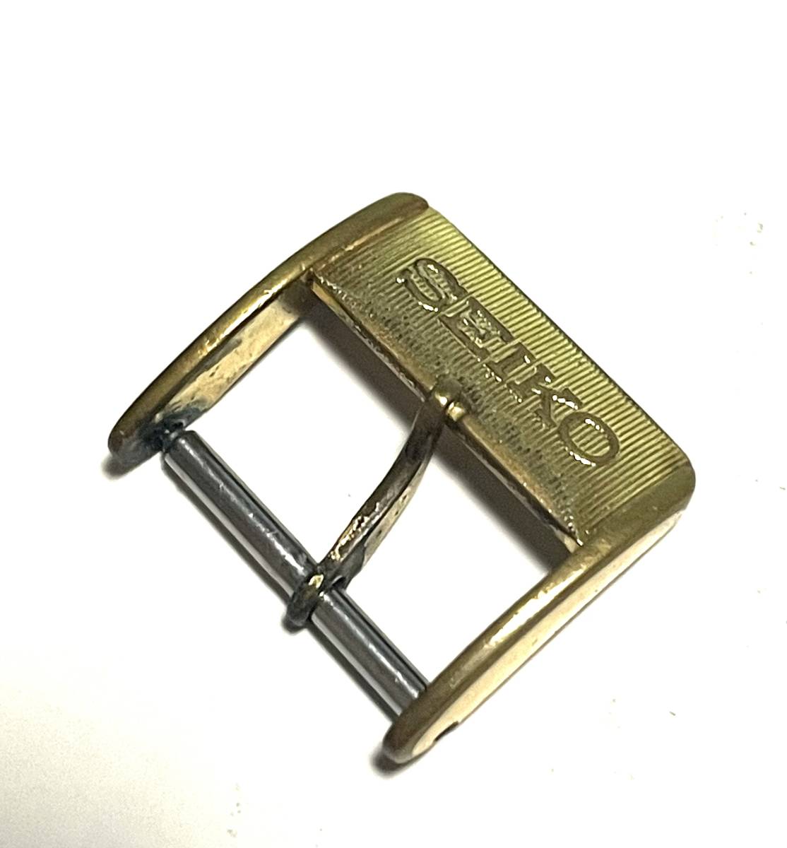 セイコー 尾錠 15mm 純正 ゴールド SGP バックル 金色 レザーベルト付 純正 尾錠 金色 SEIKO用品1538中古品 幅15㎜ SEIKOセイコー - 2026年