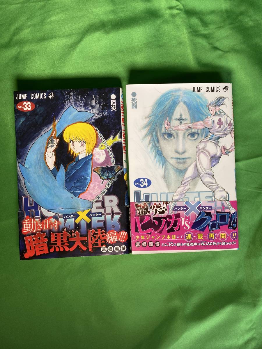 Hunter Hunter ３３巻 ３４巻 冨樫義博 少年 売買されたオークション情報 Yahooの商品情報をアーカイブ公開 オークファン Aucfan Com