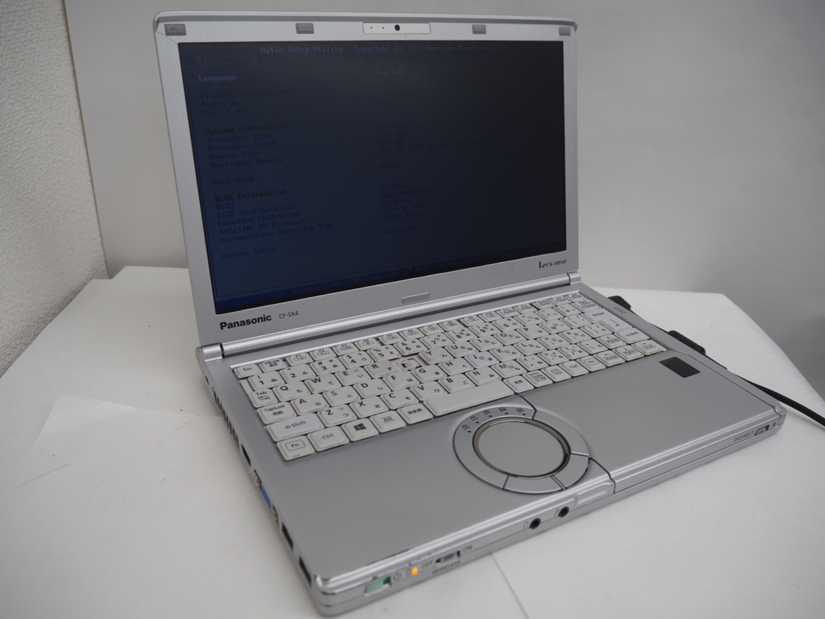 【ハード王】Panasonic Let's note SX4 CF-SX4EDHVS/Corei5-5300U/4GB/ストレージ無/バイオスOK/18155-B23