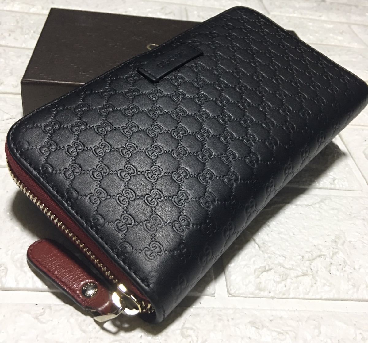 グッチ 長財布 ラウンドファスナー GUCCI 良品 マイクロGG レザー 星 ⭐️ スター 良品鑑定済み／グッチCUCCIマイクロGGラウンドファスナー／ シリアル - ✓良品 メンテ済み 長