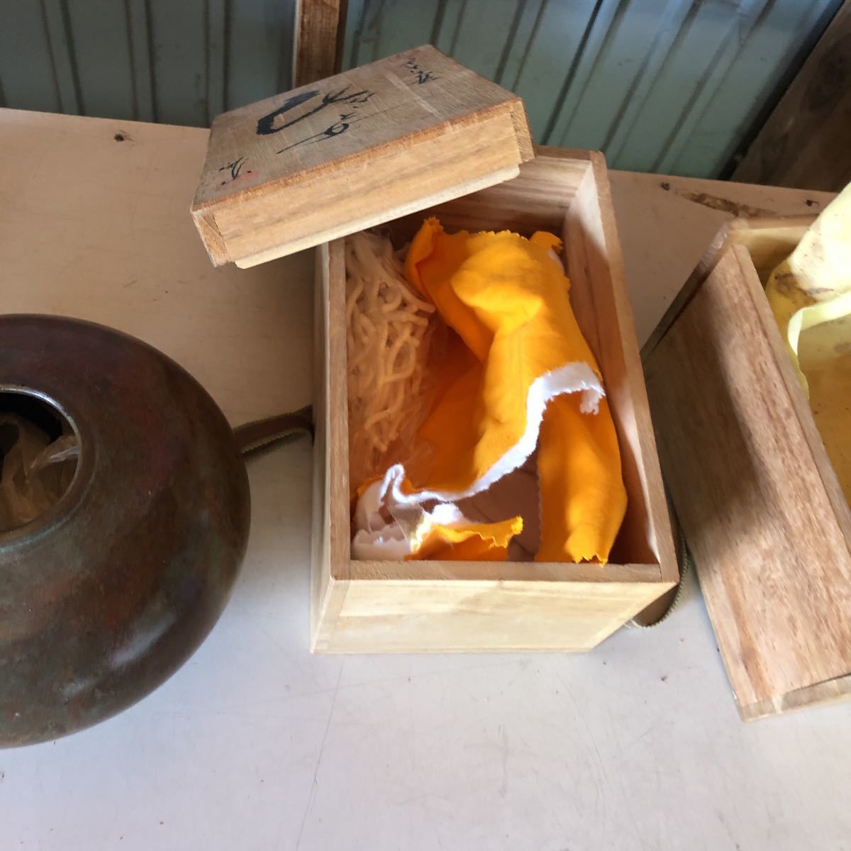 山形 花器 ブロンズ 花入 共箱 三種 青銅花器 花入れ 高岡銅器 保寿堂