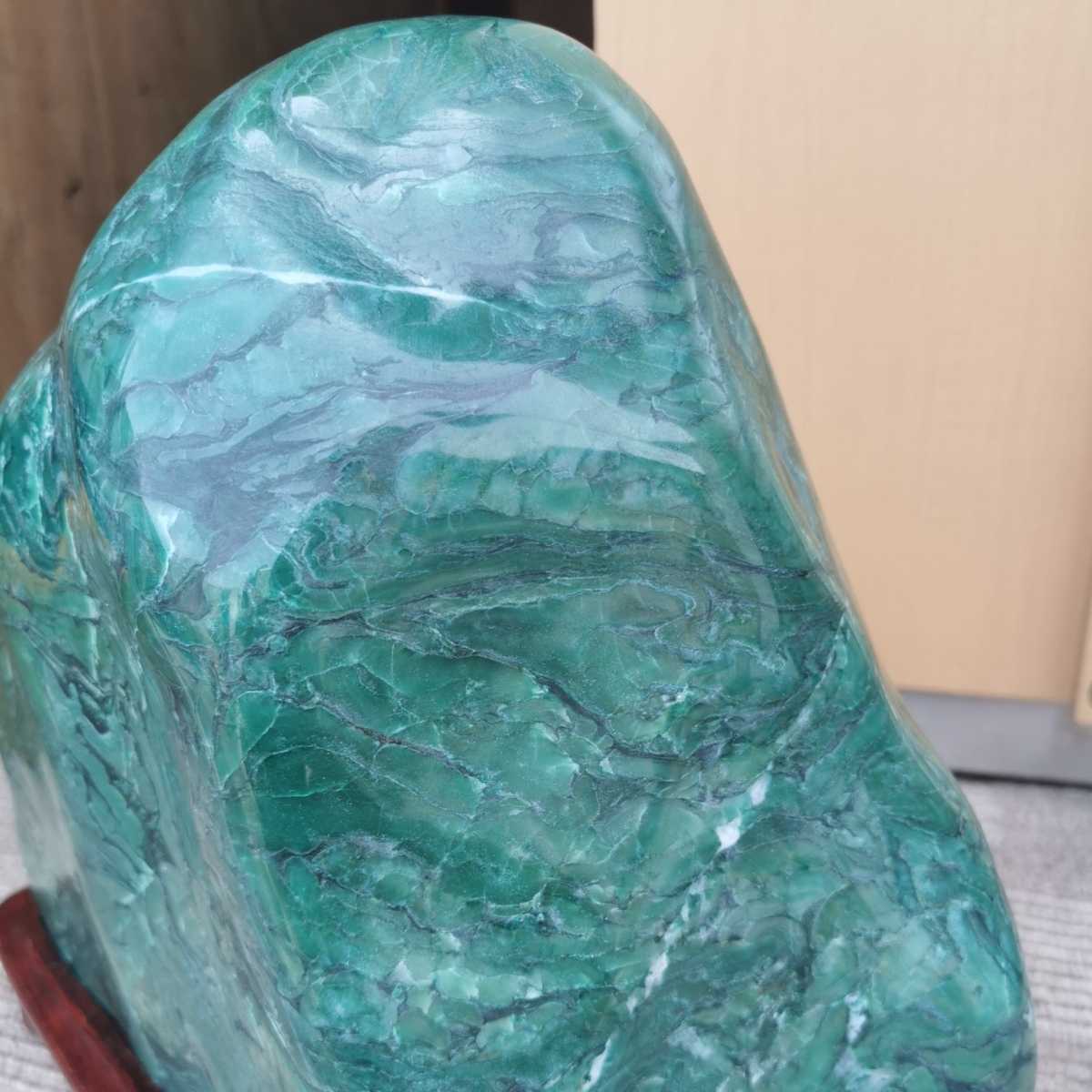 特大ナミビア翡翠27.6キロ ヒスイ鑑賞石石置物オブジェインテリア