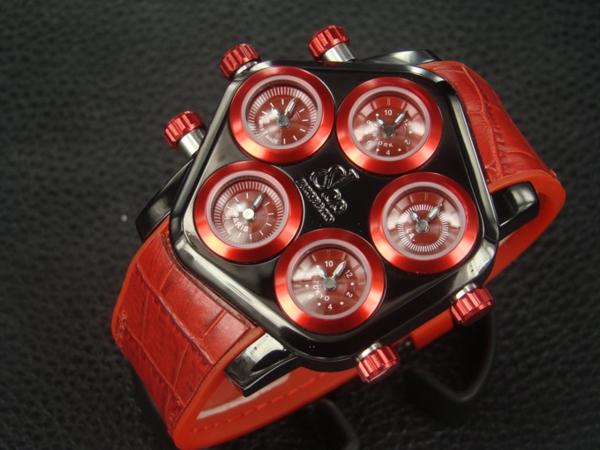 Jacob Coジェイコブ ☆ファイブタイムゾーン メンズ用腕時計101