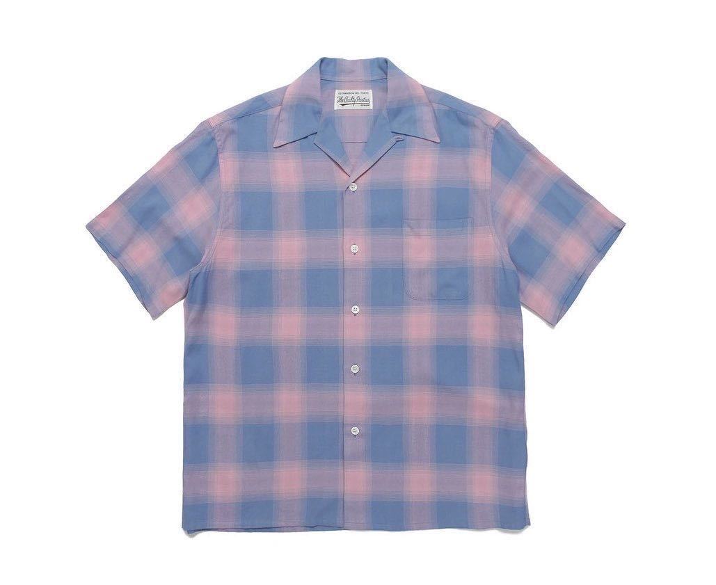 WACKO MARIA ワコマリア 22SS OMBRE CHECK OPEN COLLAR SHIRT S/S 