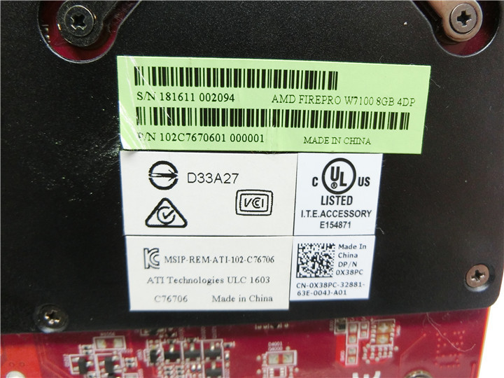 超激得，格安】 中古 動作品 AMD FirePro W7100 8GB GDDR5 4DP 即決