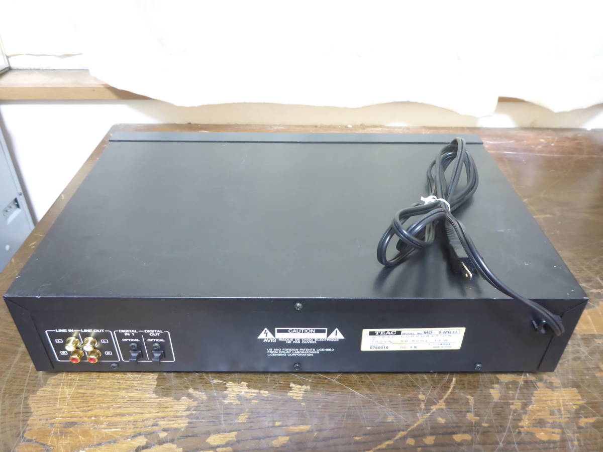 TEAC MD-5mk2 MDレコーダー ティアック 黒(一般)｜売買された