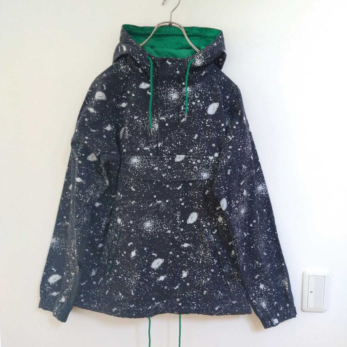 ◎美品 STUSSY 宇宙柄 スペース柄 ギャラクシー アノラックパーカー M 