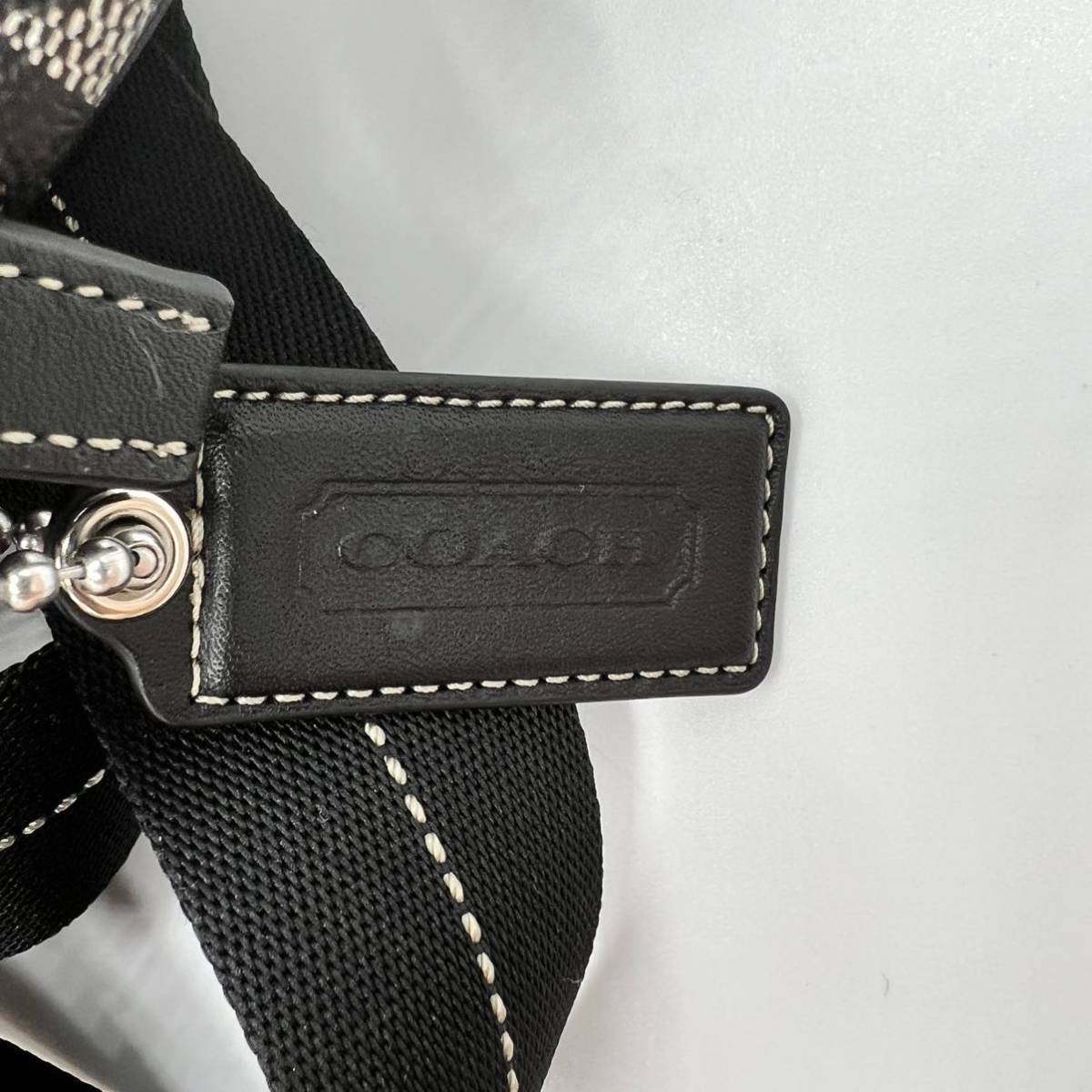 1円【未使用】COACH コーチ ヘリテージストライプ ショルダーバッグ