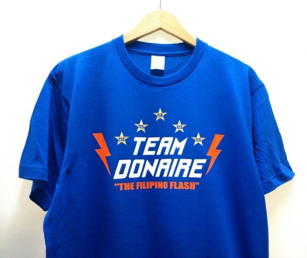 TEAM DONAIRE デザインTシャツ 青 Lサイズ□FLASH ノニト・ドネア 井上 