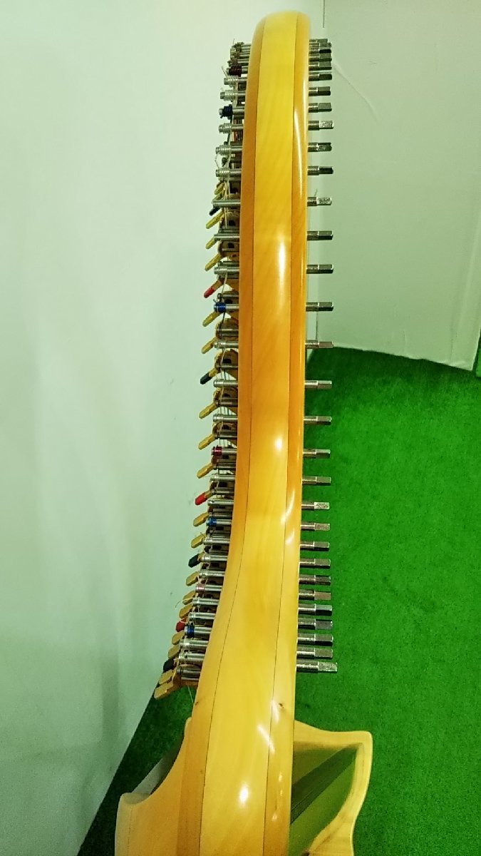 △234 現状品 弦楽器 青山ハープ 130N 34弦 脚付き アオヤマハープ