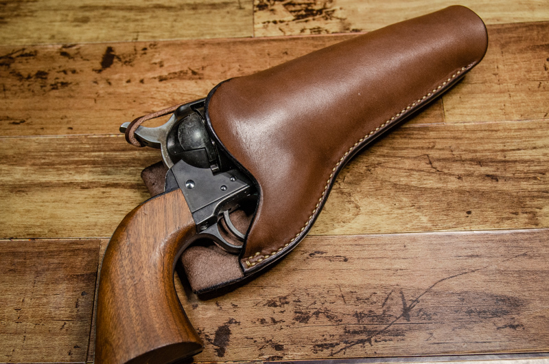 シビリアン・茶）ピースメーカー SAA用 本革製ホルスター ウエスタン