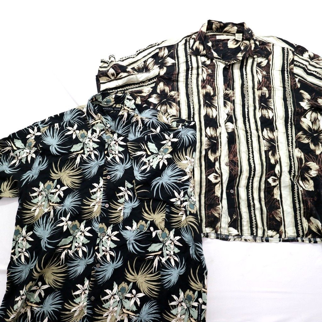 アロハシャツ メンズ 半袖 花柄 開襟シャツ シャツ カジュアルシャツ 総柄 トップイズム TopIsm ボタニカル 和柄 オープンカラーシャツ リーフ 値下げ （11-ホワイト）