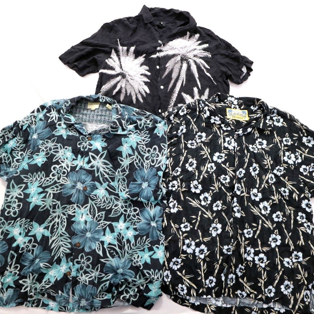 アロハシャツ メンズ 半袖 花柄 開襟シャツ シャツ カジュアルシャツ 総柄 トップイズム TopIsm ボタニカル 和柄 オープンカラーシャツ リーフ 値下げ （11-ホワイト）