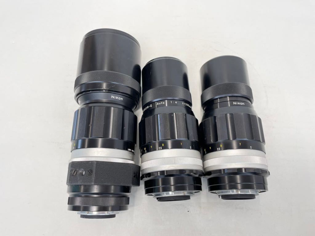ジャンク/返品不可 7点 まとめ Nikon NIKKOR-Q 200mm F4 NIKKOR-H