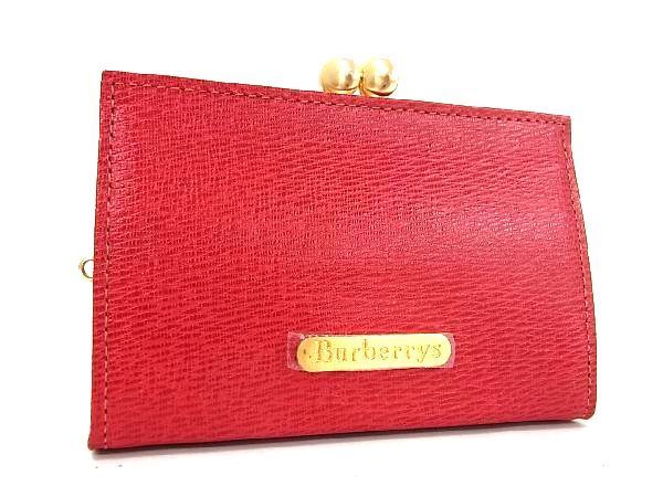 1円 □美品□ BURBERRYS バーバリーズ レザー がま口 コイン