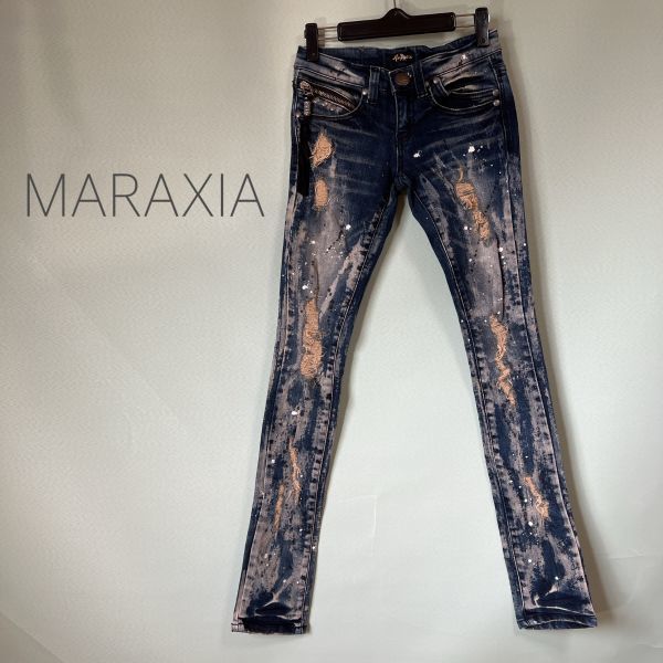 ◎MARAXIA マラキア クラッシュデニム ストレッチデニム デニム 