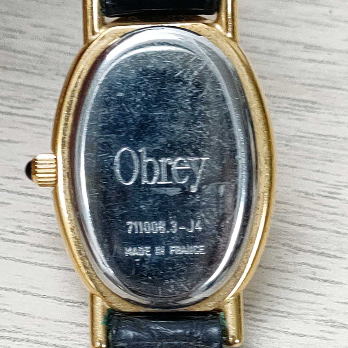 箱付き】 Obrey オブレイ 腕時計 レディース 白 ゴールド金具 アナログ