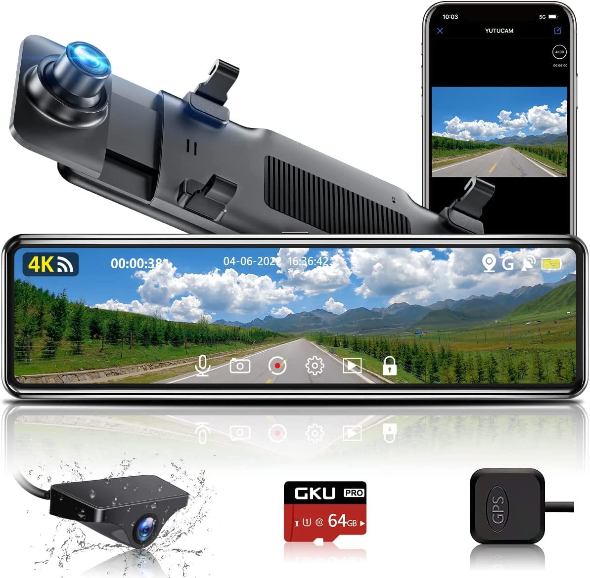 ミラー型 GKUドライブレコーダー 11インチ2022 ドライブレコーダー 次