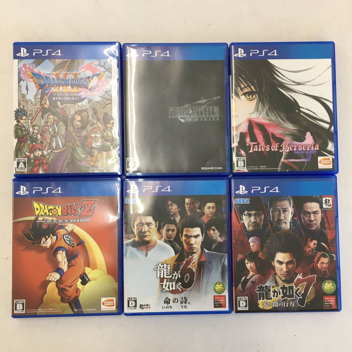 1円～】PS4ソフト 6本セット ドラクエ11/FFⅦリメイク/テイルズオブ 