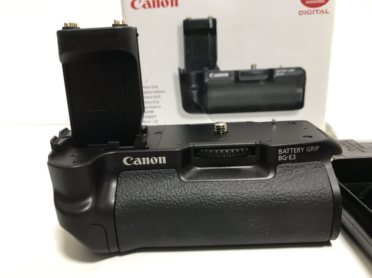美品 Canon キャノン BG-E3 バッテリーグリップ BGM-E3L 箱付き EOS 1135j2200