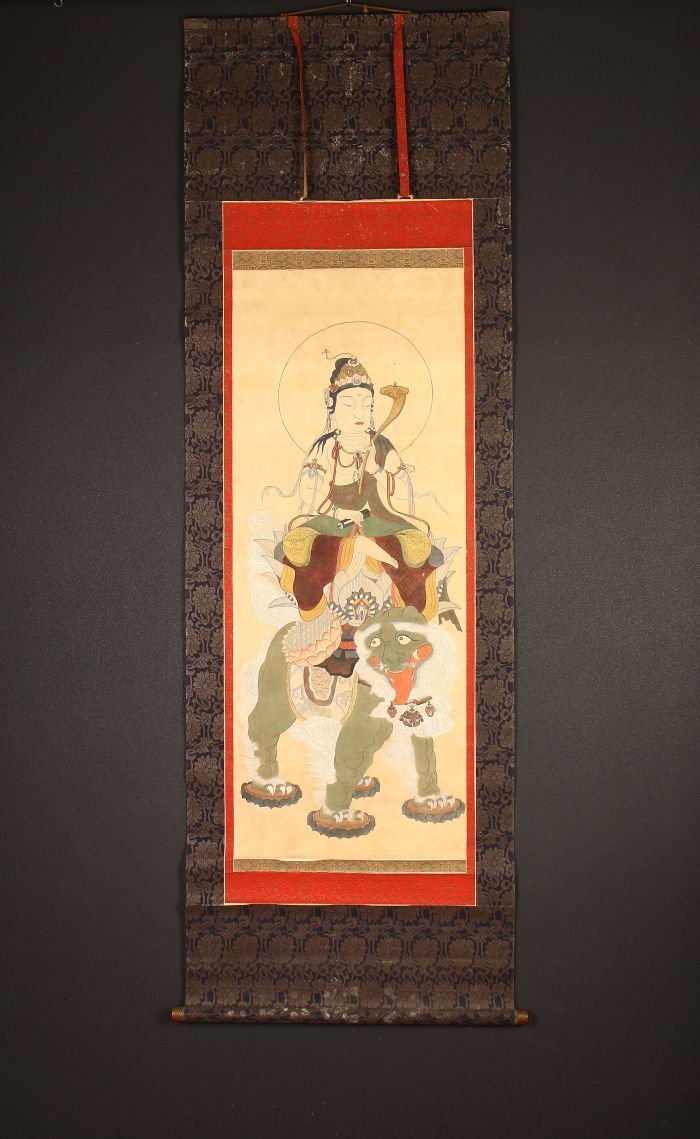 一灯】pp6566 仏画 文殊菩薩図 中国画