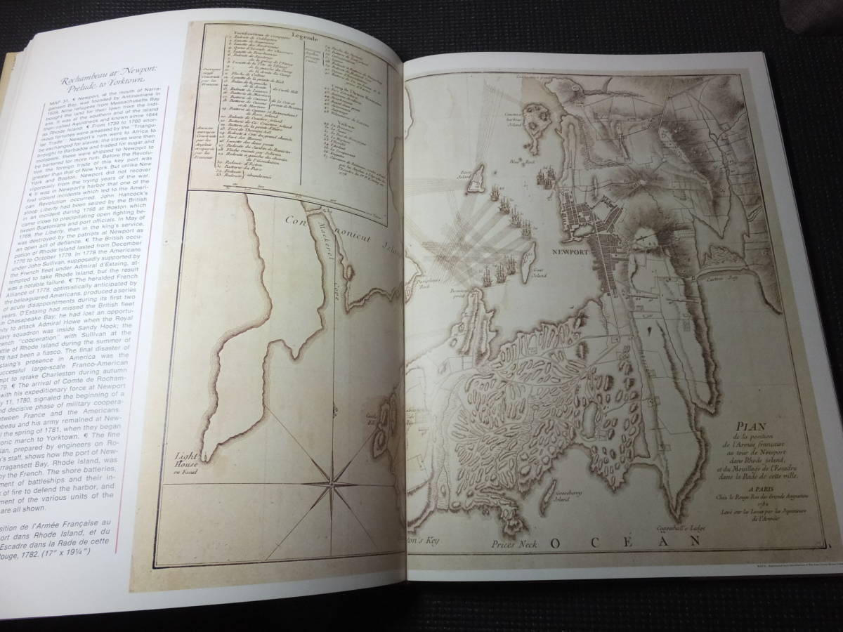 大型洋書 アメリカ歴史地図とアメリカ独立戦争地図 検帆船奴隷貿易