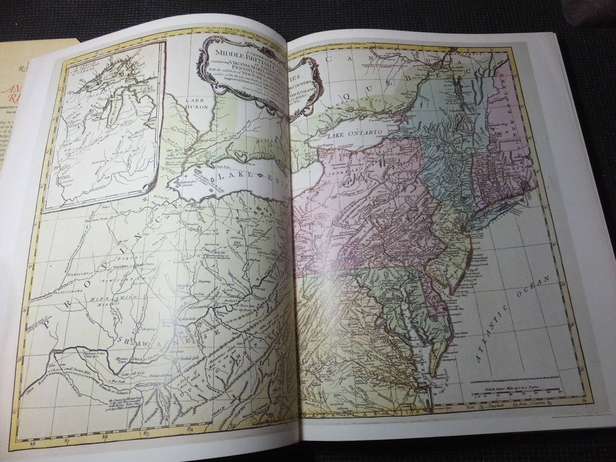 大型洋書 アメリカ歴史地図とアメリカ独立戦争地図 検帆船奴隷貿易