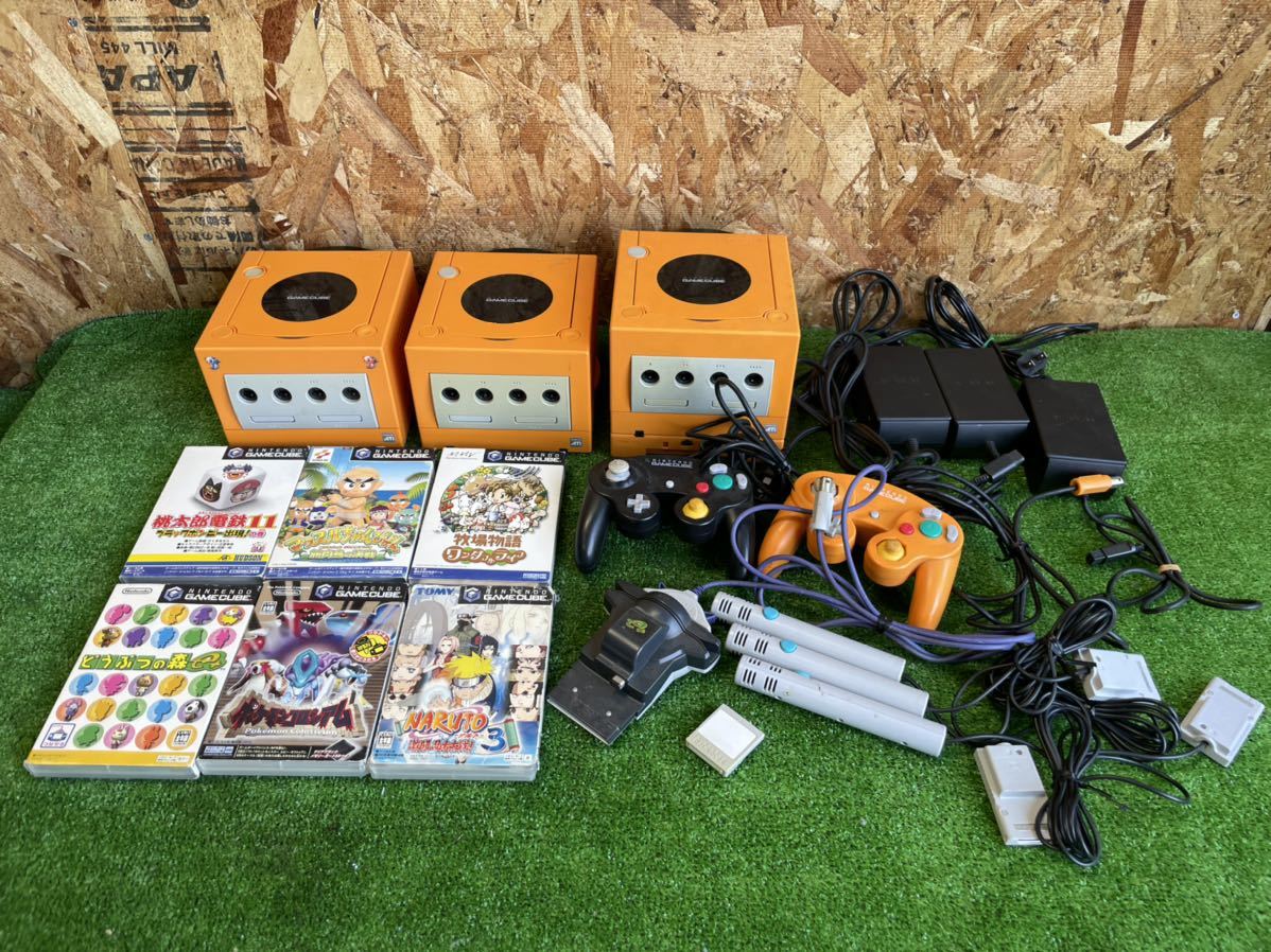 22001 GC ゲームキューブ 本体 オレンジ まとめて3台セット 