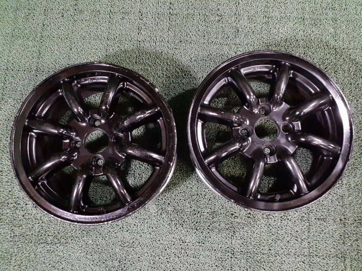 社外 14インチ 6J +38 PCD100 ワタナベ風ホイール 2本 中古 売切