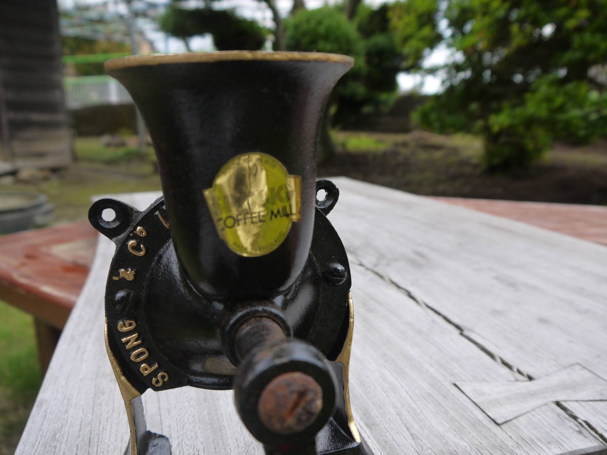 &amp; Co Spong Coffee Grinder No 0 Made London England LTD In Ltd Antique Vintage 公式通販